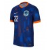 Camisa de Futebol Holanda Denzel Dumfries #22 Equipamento Secundário Europeu 2024 Manga Curta